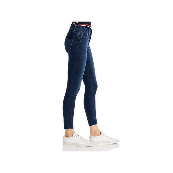 DL1961 Womens Blue Stretch Zippered Cropped Scultping Skinny Jeans 27 - Picture 3 of 5